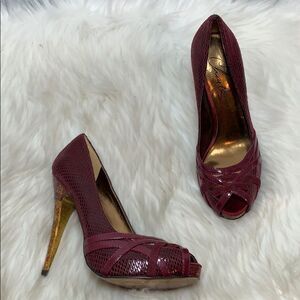 Charles David Snakeskin Heels Size 6.5